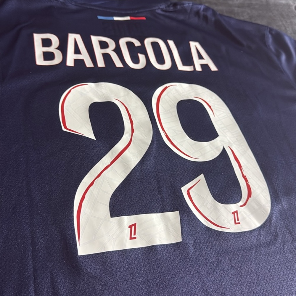 PSG #29 Bradley Barcola 2024-25 UEFA Champions League season home Nike Jersey - Picture 10 of 10
